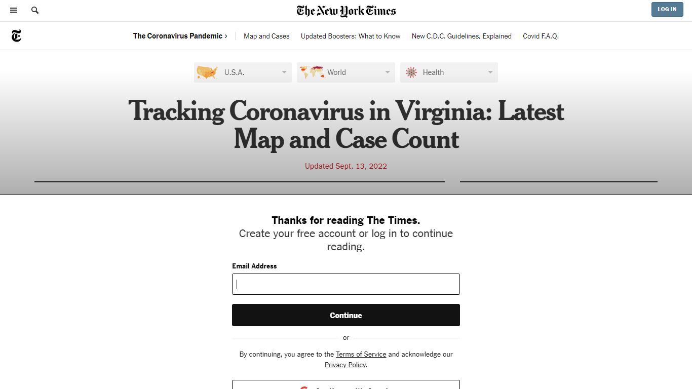 Virginia Coronavirus Map and Case Count - The New York Times